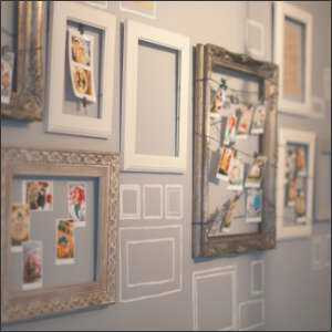 カフェ壁面ディスプレイ